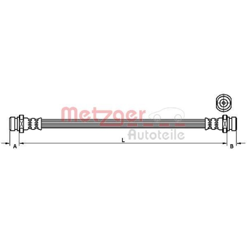 METZGER AUTOTEILE Bremsschlauch 4110834
