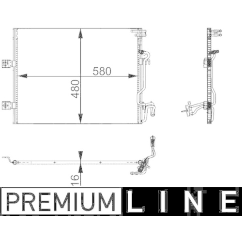 MAHLE Kondensator, Klimaanlage BEHR *** PREMIUM LINE *** AC 364 000P