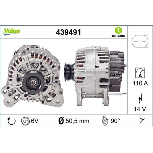 VALEO Generator VALEO ORIGINS NEW OE TECHNOLOGIE 439491