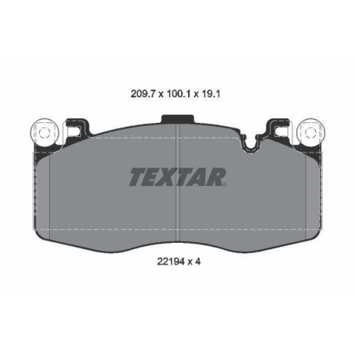 TEXTAR Bremsbelagsatz, Scheibenbremse Q+ 2219401