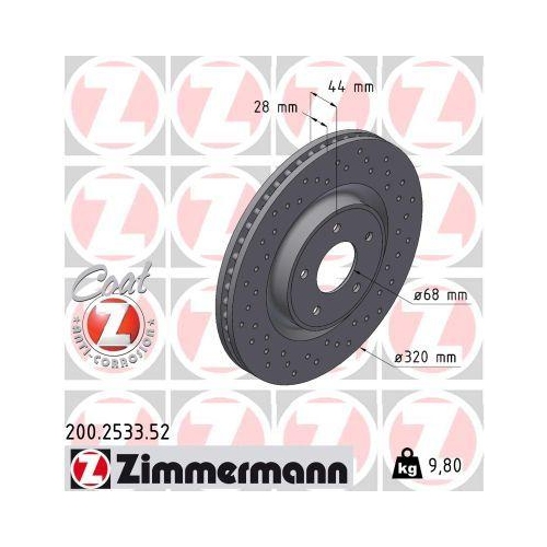 ZIMMERMANN Bremsscheibe SPORT Z 200.2533.52