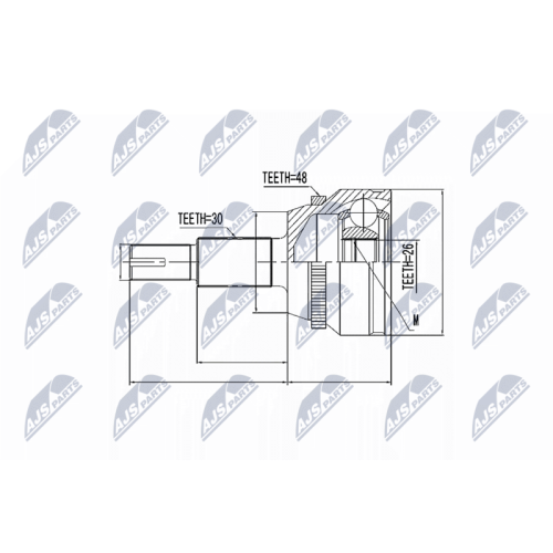 NTY Gelenksatz, Antriebswelle NPZ-TY-010
