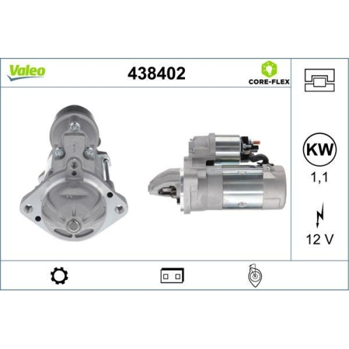 VALEO Starter VALEO CORE-FLEX 438402