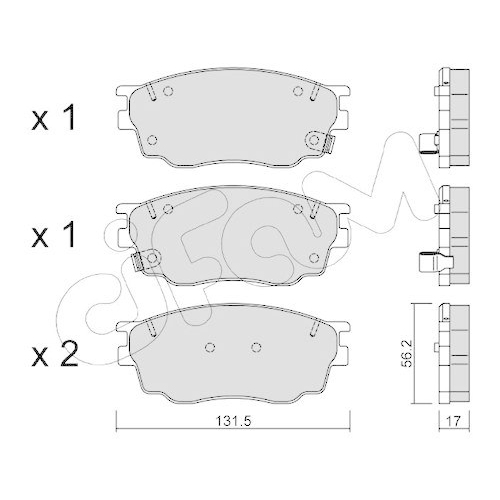 CIFAM Bremsbelagsatz, Scheibenbremse 822-475-0
