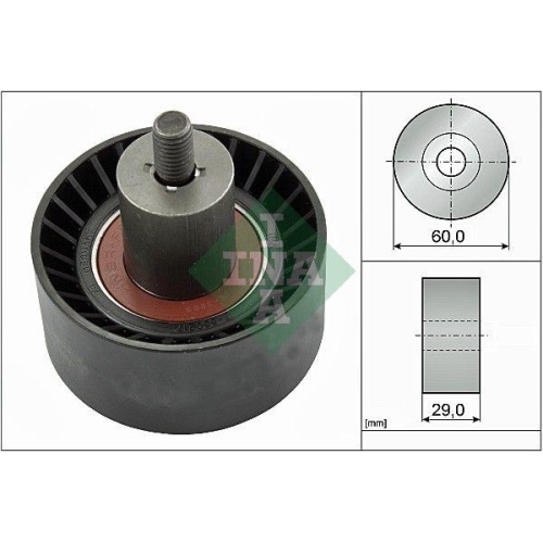 Schaeffler INA Umlenk-/F&uuml;hrungsrolle, Zahnriemen 532 0187 10