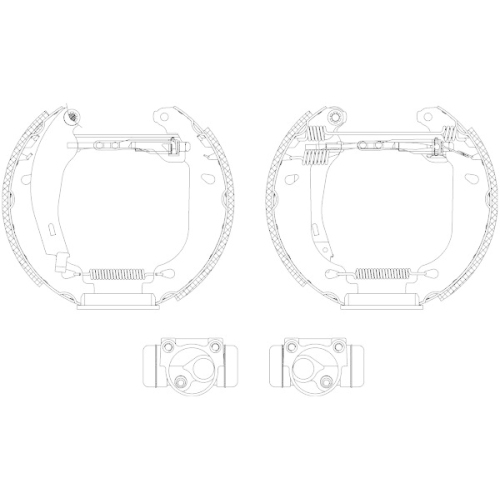 HELLA Bremsbackensatz Shoe Kit Pro 8DB 355 003-761