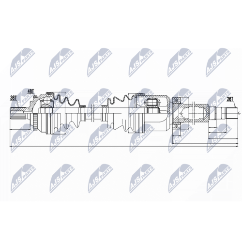 NTY Antriebswelle NPW-VV-011