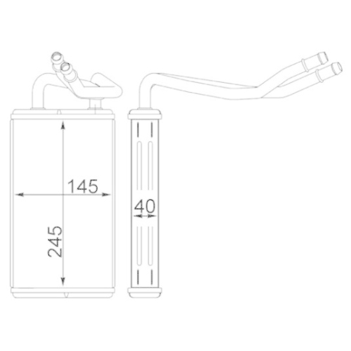 MAHLE W&auml;rmetauscher, Innenraumheizung BEHR AH 230 000S