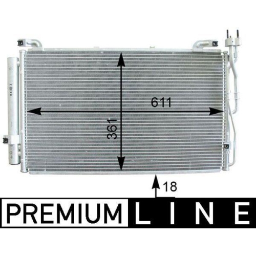 MAHLE Kondensator, Klimaanlage BEHR *** PREMIUM LINE *** AC 392 000P