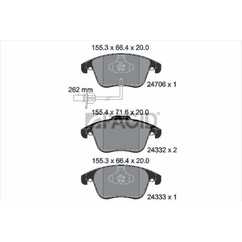 PAGID Bremsbelagsatz, Scheibenbremse T1760N