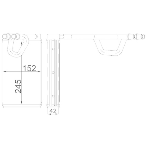 MAHLE W&auml;rmetauscher, Innenraumheizung BEHR AH 231 000S