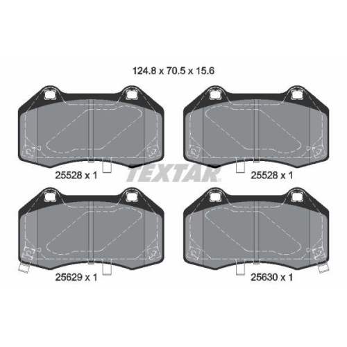 TEXTAR Bremsbelagsatz, Scheibenbremse Q+ 2552801