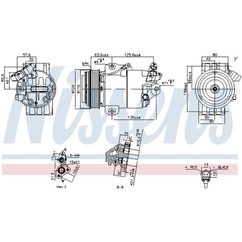 NISSENS Kompressor, Klimaanlage ** FIRST FIT ** 891012