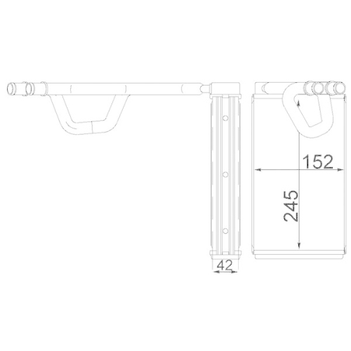 MAHLE W&auml;rmetauscher, Innenraumheizung BEHR AH 232 000S
