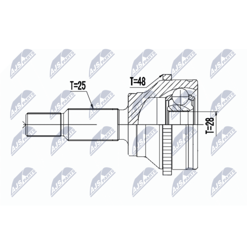 NTY Gelenksatz, Antriebswelle NPZ-RE-051