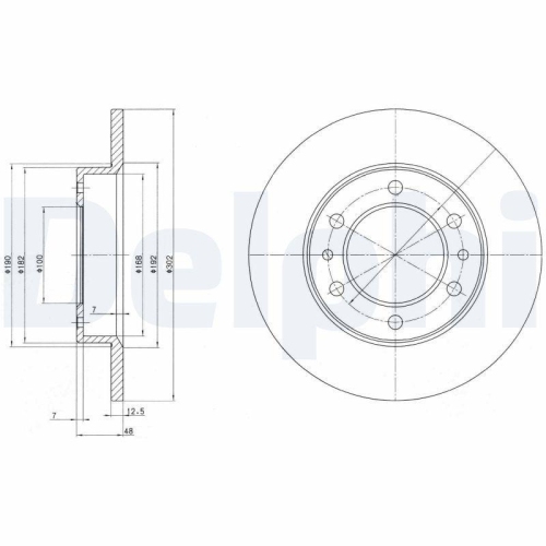 DELPHI Bremsscheibe BG2325