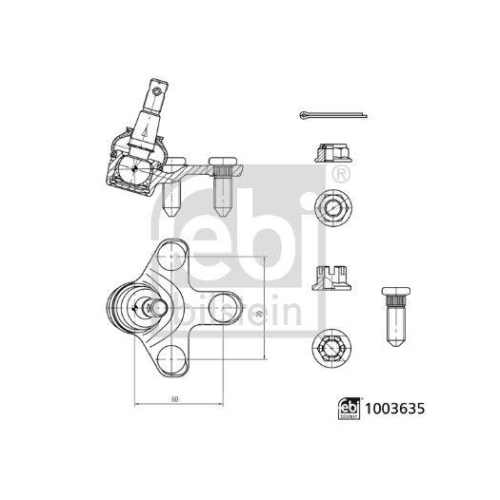 FEBI BILSTEIN Trag-/F&uuml;hrungsgelenk 1003635