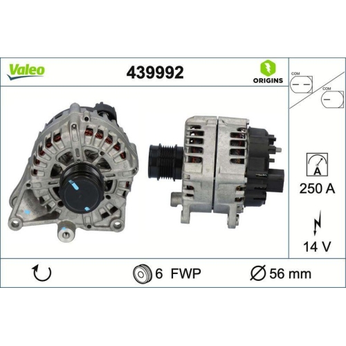 VALEO Generator VALEO ORIGINS - NEW O.E. TECHNOLOGIE 439992