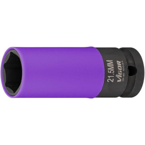 VIGOR Schlagschrauber-Steckschl&uuml;ssel 1/2 Zoll Au&szlig;en-6kt 80mm V6313-21.5