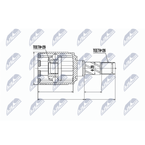 NTY Gelenksatz, Antriebswelle NPW-VV-007