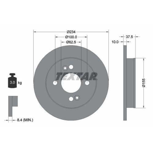 TEXTAR Bremsscheibe 92147200