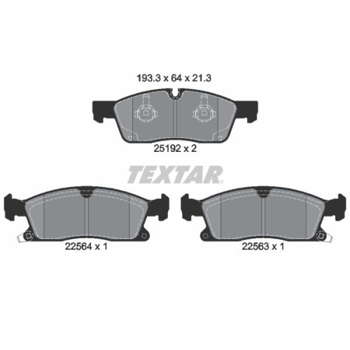 TEXTAR Bremsbelagsatz, Scheibenbremse Q+ 2519207