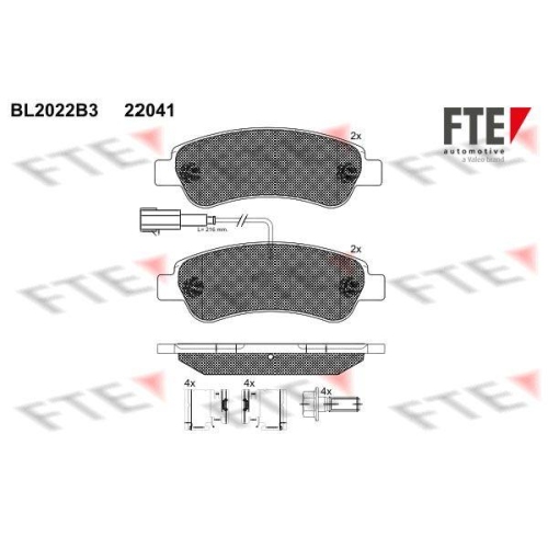 FTE Bremsbelagsatz, Scheibenbremse 9010609
