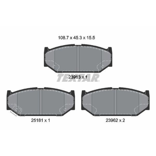 TEXTAR Bremsbelagsatz, Scheibenbremse Q+ 2396302
