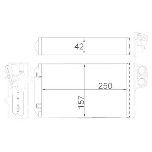 MAHLE W&auml;rmetauscher, Innenraumheizung BEHR AH 244 000S