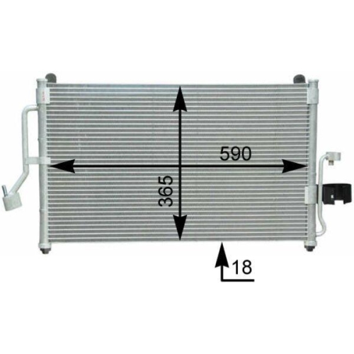 MAHLE Kondensator, Klimaanlage BEHR AC 418 000S