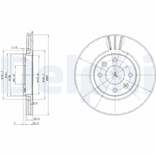 DELPHI Bremsscheibe BG2448