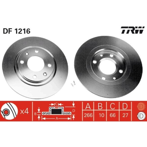 TRW Bremsscheibe DF1216