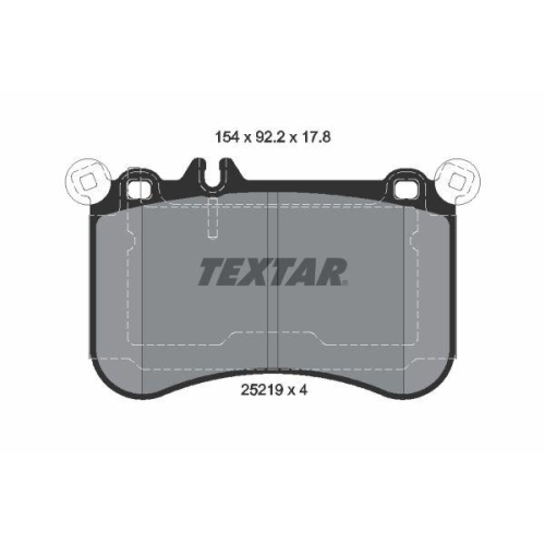 TEXTAR Bremsbelagsatz, Scheibenbremse 2521902