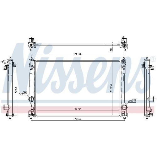 NISSENS Kühler, Motorkühlung 606786