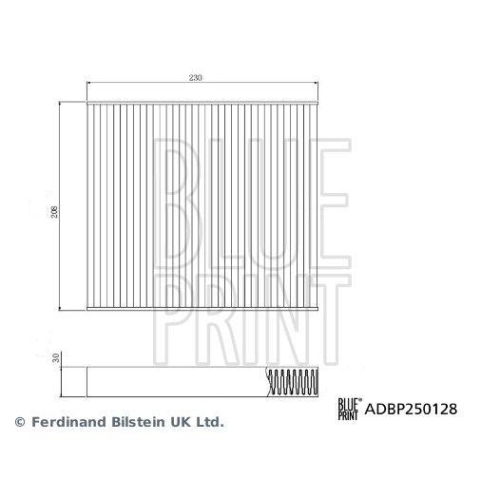 BLUE PRINT Filter, Innenraumluft ADBP250128