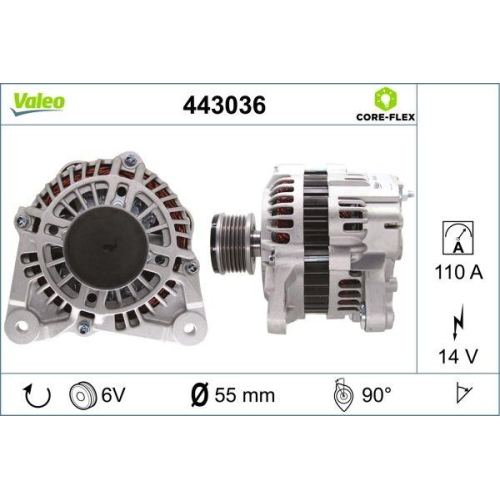 VALEO Generator VALEO CORE-FLEX 443036