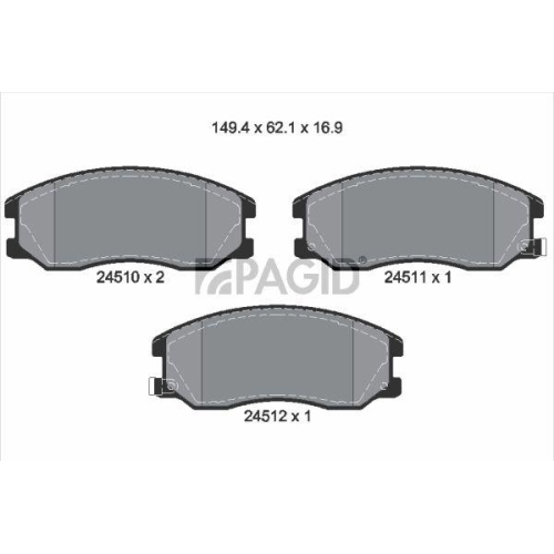 PAGID Bremsbelagsatz, Scheibenbremse T1676N