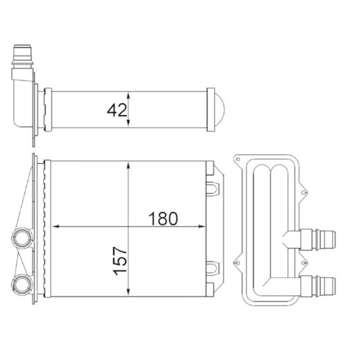 MAHLE W&auml;rmetauscher, Innenraumheizung BEHR AH 246 000S