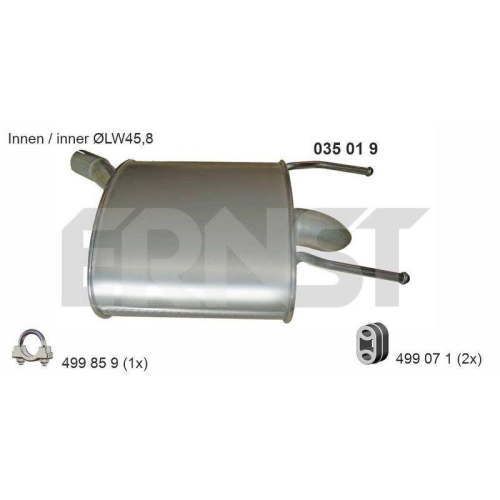 ERNST Endschalld&auml;mpfer 035019