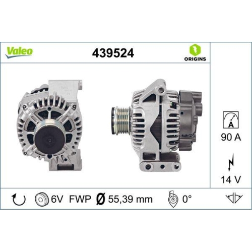 VALEO Generator VALEO ORIGINS - NEW O.E. TECHNOLOGIE 439524