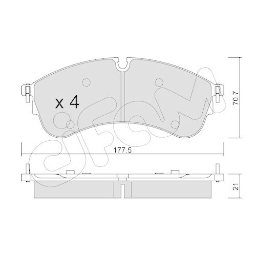 CIFAM Bremsbelagsatz, Scheibenbremse 822-1174-0