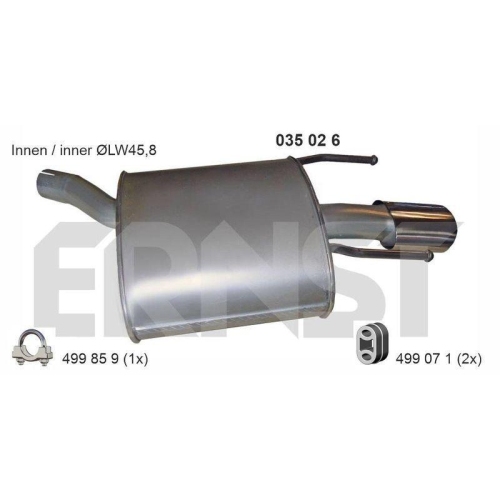 ERNST Endschalld&auml;mpfer 035026