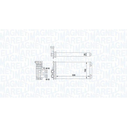 MAGNETI MARELLI W&auml;rmetauscher, Innenraumheizung 350218435000