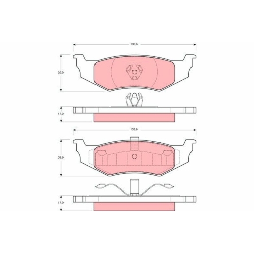 TRW Bremsbelagsatz, Scheibenbremse GDB1234
