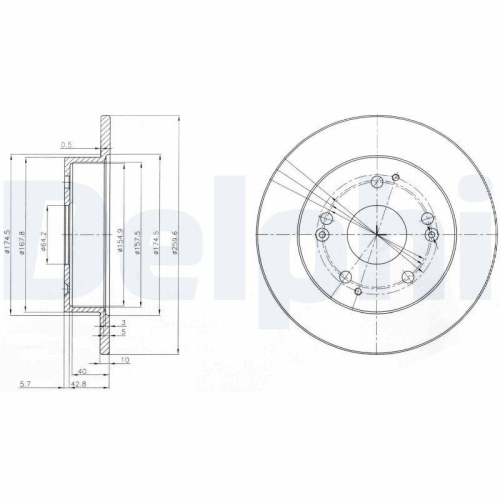 DELPHI Bremsscheibe BG3746