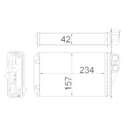 MAHLE W&auml;rmetauscher, Innenraumheizung BEHR AH 248 000S