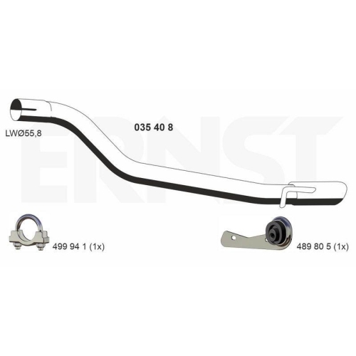 ERNST Abgasrohr 035408