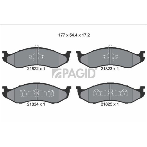 PAGID Bremsbelagsatz, Scheibenbremse T1132N