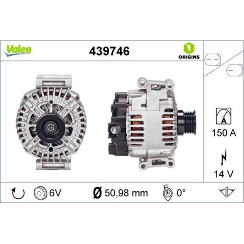VALEO Generator VALEO ORIGINS NEW OE TECHNOLOGIE 439746