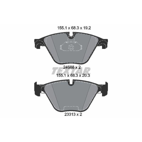 TEXTAR Bremsbelagsatz, Scheibenbremse epad 2468881
